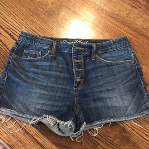 High waisted button up shorts target